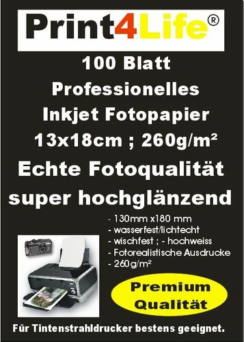 100 blatt 13x18cm 260g - 100,
