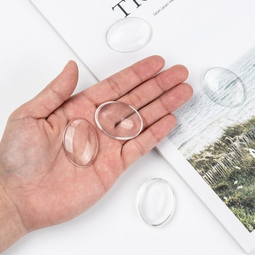 10x glas cabochons oval - glas,