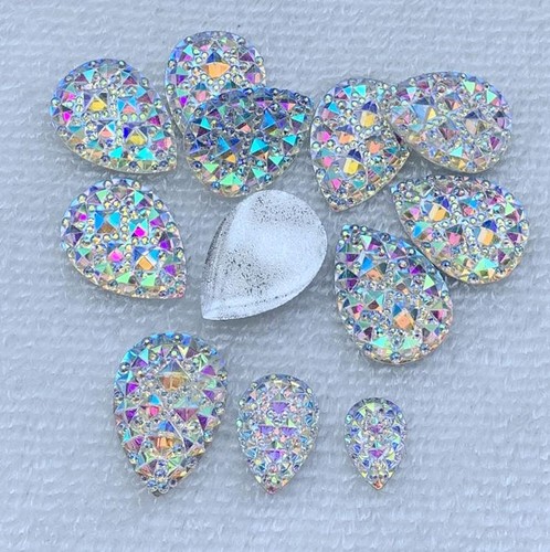 Harz cabochons tropfenform - 5x,