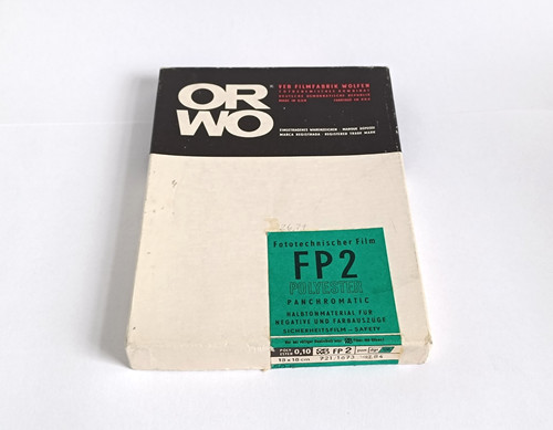 Orwo fp2 planfilm 13x18cm - planfilm, sw